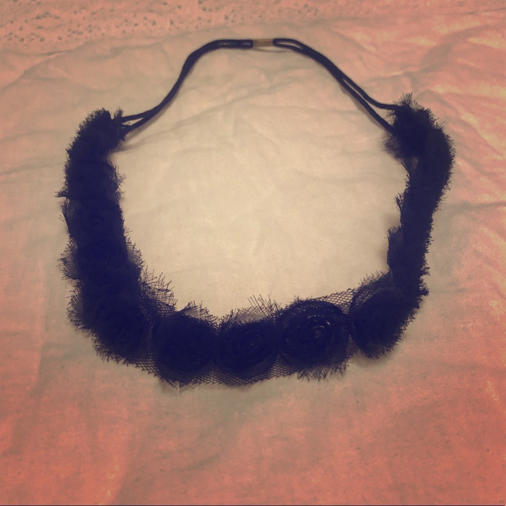 Nordstrom Navy Blue Small Flower Headband